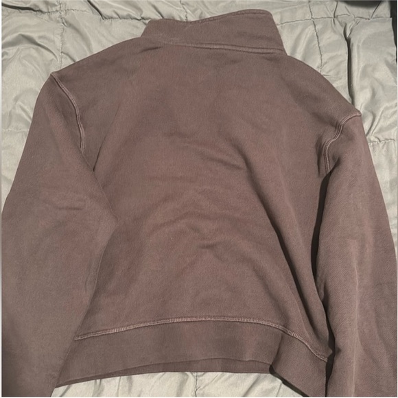 Skims Cotton French Terry Half Zip Dark Brown Iron - Picture 5 of 6